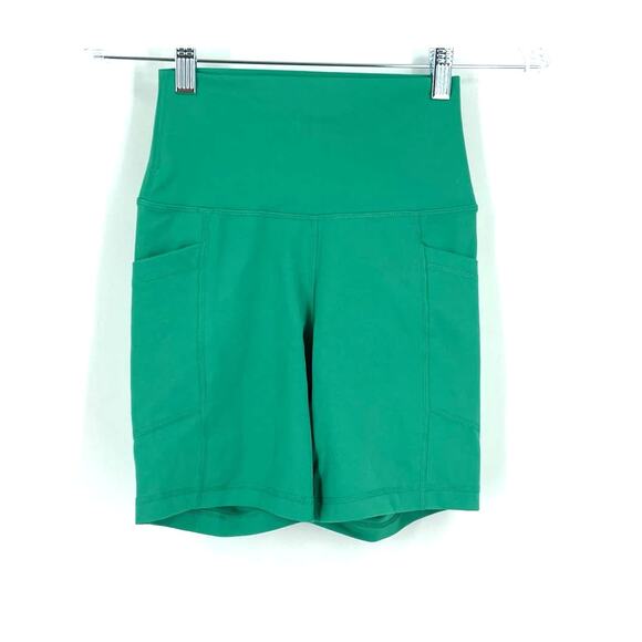 Yogalicious Bike Short Teal Green Blue Women's Size XS - Picture 5 of 6